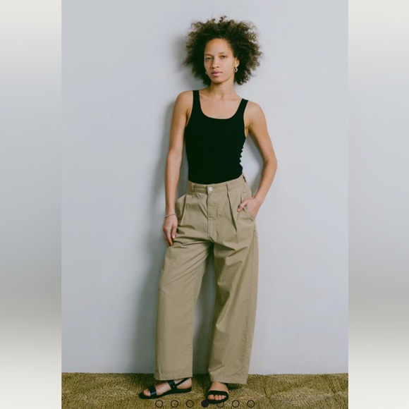 Ozma of California Poplin Field Pant, Organic Poplin, Khaki, XS - Picture 4 of 12